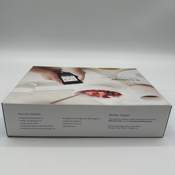 Livongo Connected Meter Kit With Test Strips Glucose Solution Booklet Open Box - Picture 11 of 13